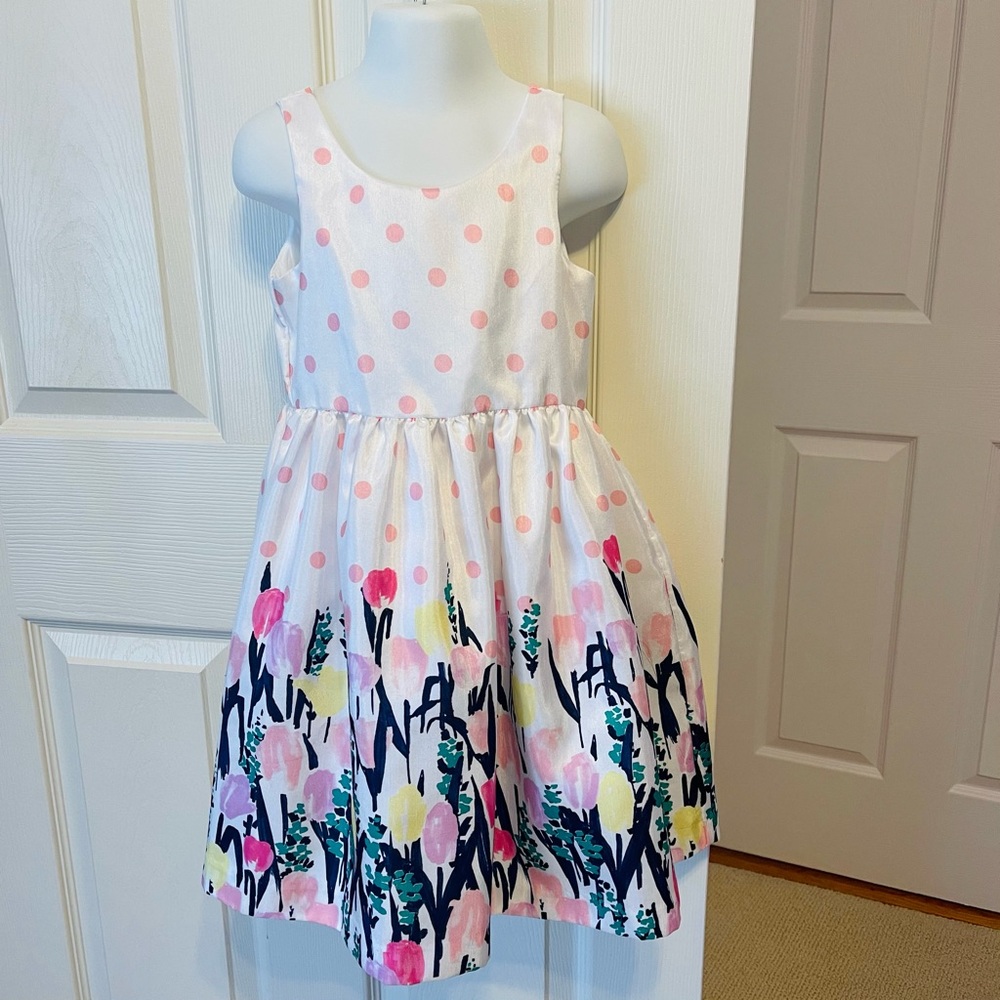 🔥 3/$30- Gymboree Flower polka dot dress - size 4 - Easter - Pageant